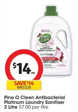 Coles Pine O Cleen Antibacterial Platinum Laundry Sanitiser offer