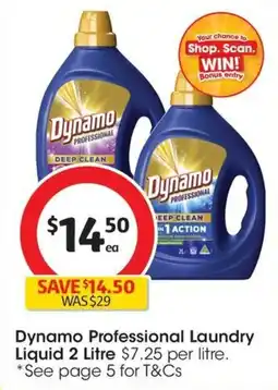 Coles Dynamo Professional Laundry Liquid offer