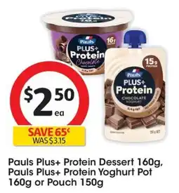 Coles Pauls Plus+ Protein Dessert offer