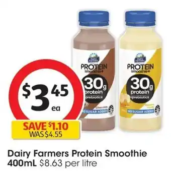 Coles Dairy Farmers Protein Smoothie offer