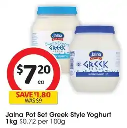 Coles Jalna Pot Set Greek Style Yoghurt offer