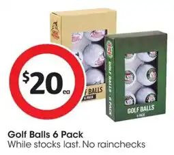 Coles Golf Balls 6 Pack offer