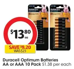 Coles Duracell Optimum Batteries offer