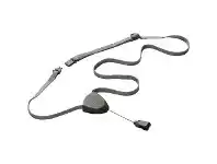 Officeworks Durable Textile Lanyard with Reel Black offer