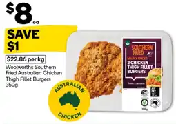 Woolworths Woolworths Southern Fried Australian Chicken Thigh Fillet Burgers offer