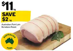 Woolworths Australian Pork Loin Boneless Roast offer