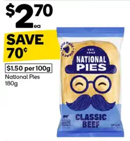 Woolworths National Pies Classic Beef offer