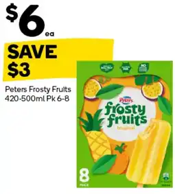 Woolworths Peters Frosty Fruits offer