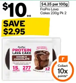 Woolworths FroPro Protein Lava Cake Double Chocolate offer