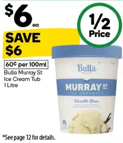 Woolworths Bulla Murray St Ice Cream Tub offer