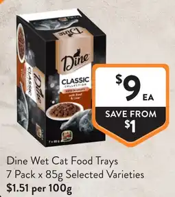 Foodworks Dine Wet Cat Food Trays offer