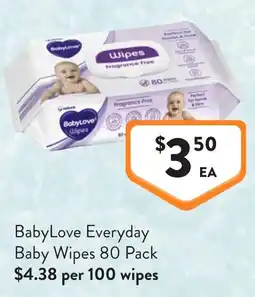 Foodworks BabyLove Everyday Baby Wipes offer