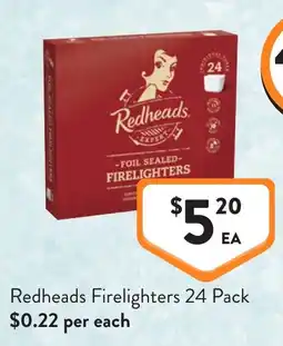 Foodworks Redheads Firelighters offer