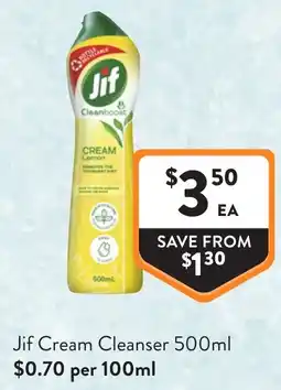 Foodworks Jif Cream Cleanser offer