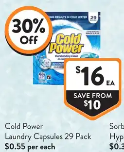Foodworks Cold Power Laundry Capsules offer