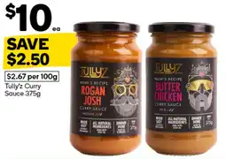 Woolworths Tullyz Curry Sauce offer