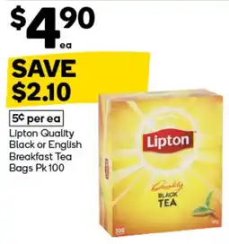 Woolworths Lipton Quality Black Tea offer