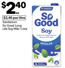 Woolworths Sanitarium So Good Long Life Soy Milk offer