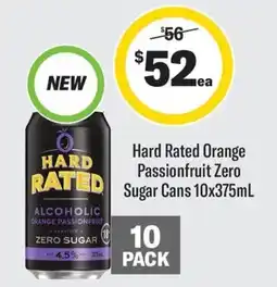Coles Hard Rated Orange Passionfruit Zero Sugar offer