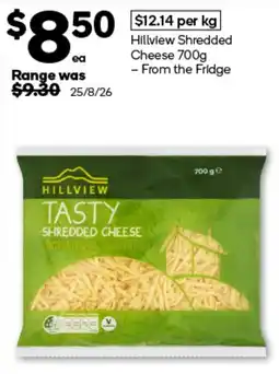 Woolworths Hillview Tasty Shredded Cheese offer