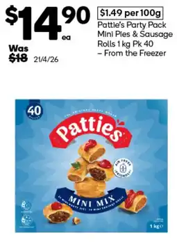 Woolworths Patties Mini Mix offer