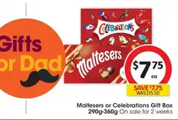 Coles Maltesers or Celebrations Gift Box offer
