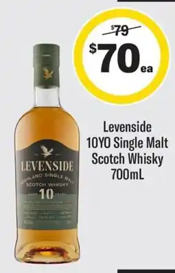 Coles Levenside 10YO Single Malt Scotch Whisky offer