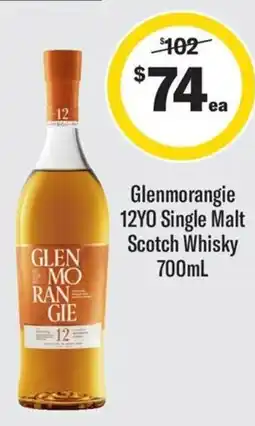Coles Glenmorangie 12YO Single Malt Scotch Whisky offer