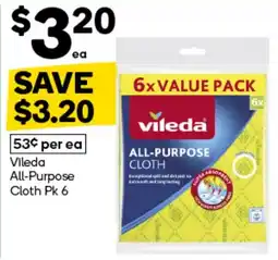 Woolworths Vileda All-Purpose Cloth offer
