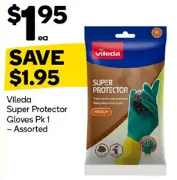 Woolworths Vileda Super Protector Gloves Pk 1 - Assorted offer