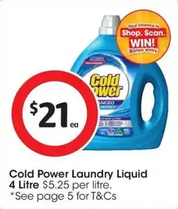 Coles Cold Power Laundry Liquid offer