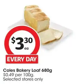 Coles Coles Bakery Loaf offer