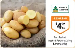 Foodworks Pre-Packed Washed Potatoes offer