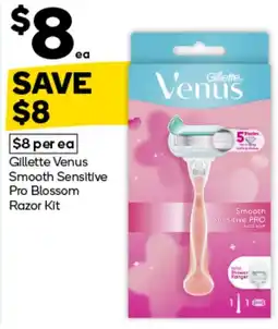 Woolworths Gillette Venus Smooth Sensitive Pro Blossom Razor Kit offer