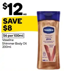 Woolworths Vaseline Shimmer Body Oil offer