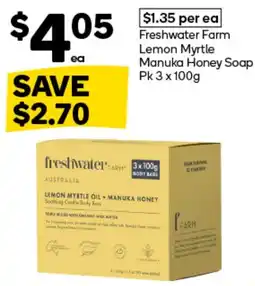 Woolworths Freshwater Farm Lemon Myrtle Manuka Honey Soap offer