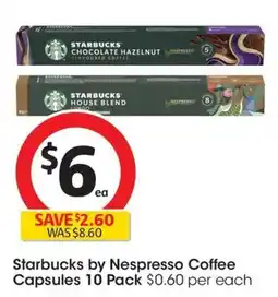 Coles Starbucks by Nespresso Coffee Capsules offer