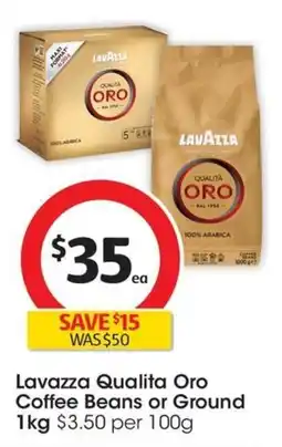 Coles Lavazza Qualita Oro Coffee Beans or Ground offer