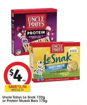 Coles Uncle Tobys Le Snak offer