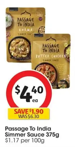 Coles Passage To India Simmer Sauce offer