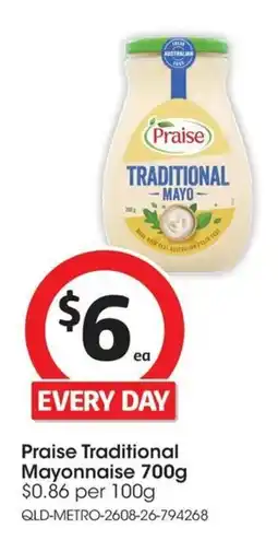 Coles Praise Traditional Mayonnaise offer
