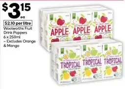Woolworths Woolworths Fruit Drink Poppers offer