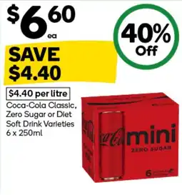 Woolworths Coca-Cola mini Zero Sugar offer