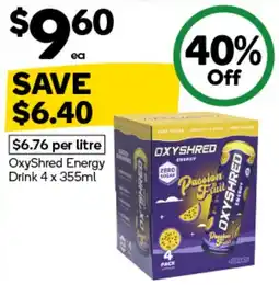 Woolworths OxyShred Energy Drink offer