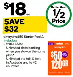 Woolworths amaysim Starter Pack offer