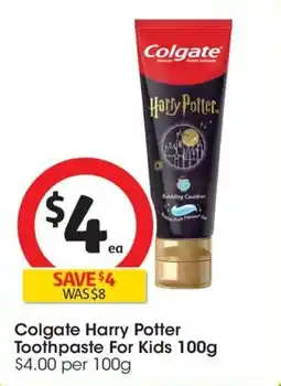 Coles Colgate Harry Potter Toothpaste For Kids offer