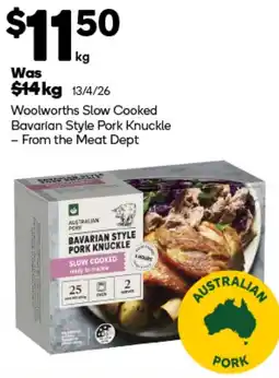 Woolworths Woolworths Slow Cooked Bavarian Style Pork Knuckle offer