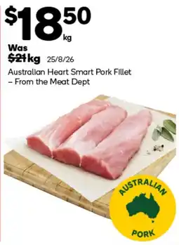 Woolworths Australian Heart Smart Pork Fillet offer
