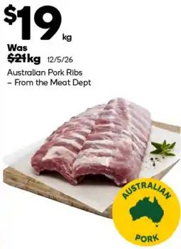 Woolworths Australian Pork Ribs offer