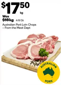 Woolworths Australian Pork Loin Chops offer